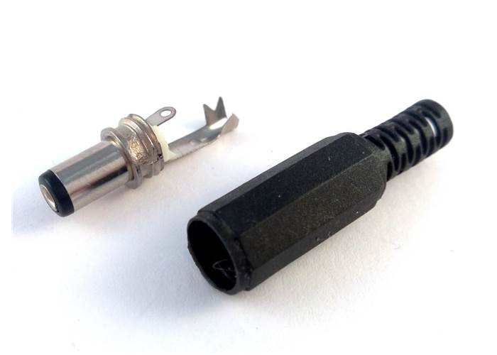 jack dc power female 2.1mm  x Male Jack  DC 5.5mm Connector Barrel