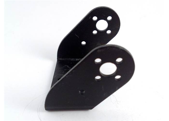 Servo Bracket - Black Aluminium - Offset - Robot Gear Australia