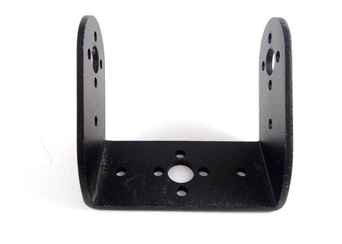 Servo Bracket - Black Aluminium - Offset - Robot Gear Australia