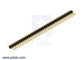 Pololu - 0.100" (2.54 mm) Breakaway Male Header: 1x40-Pin, Straight
