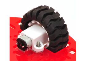 The Pololu 5" round robot chassis RRC04A using an included spacer
