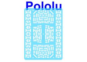 Pololu RP5/Rover 5 expansion plate RRC07B (wide) transparent light-blue
