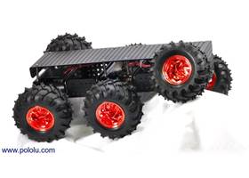 Dagu Wild Thumper 6WD all-terrain chassis, black with metallic-red hubs