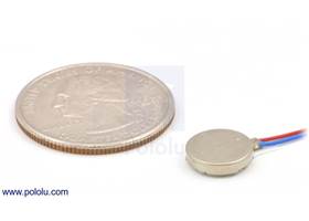 Shaftless vibration motor 10x2.0mm with quarter for size reference