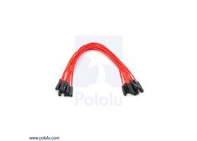 Premium jumper wire 10-pack F-F 6" red