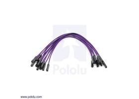 Premium jumper wire 10-pack F-F 6" purple