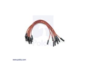 Premium jumper wire 10-pack M-F 6" brown