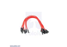 Premium jumper wire 10-pack M-F 6" red
