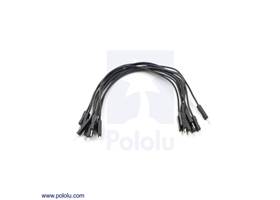 Premium jumper wire 10-pack M-M 6" black