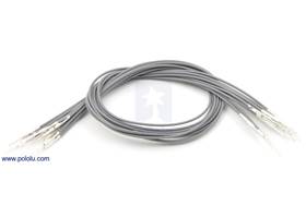 Wire with pre-crimped terminals 10-pack 12" M-M gray