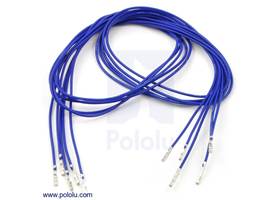 Wire with pre-crimped terminals 5-pack 24" F-F blue