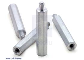 Aluminum standoff: 1" length, 4-40 thread, M-F (4-pack)