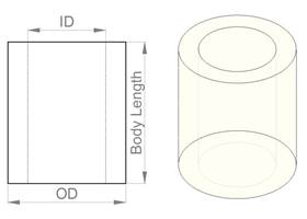 Nylon spacer mechanical drawing