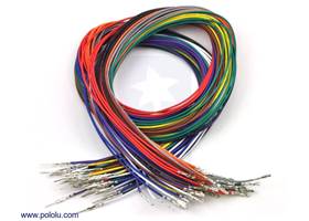 Wires with pre-crimped terminals 50-piece rainbow assortment M-F 24"