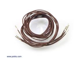 Wires with pre-crimped terminals 5-pack F-F 36" brown