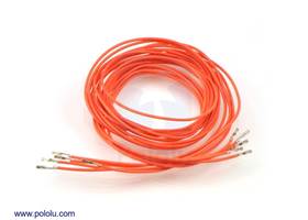 Wires with pre-crimped terminals 5-pack F-F 36" orange