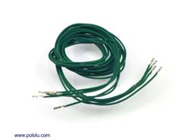Wires with pre-crimped terminals 5-pack F-F 36" green