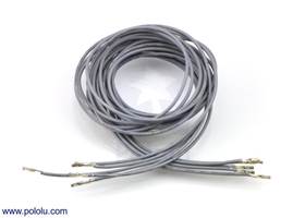 Wires with pre-crimped terminals 5-pack F-F 36" gray