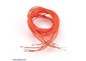 Wires with pre-crimped terminals 5-pack M-F 36" orange