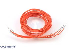 Wires with pre-crimped terminals 5-pack M-M 36" orange