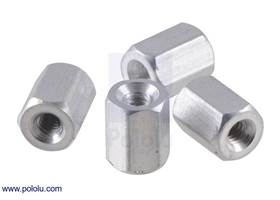 Aluminum standoff: 1/4" length, 2-56 thread, F-F (4-pack)