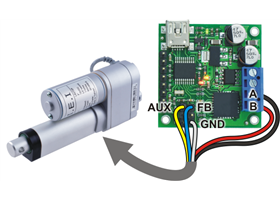 Connecting a linear actuator with feedback to a jrk 21v3 motor controller