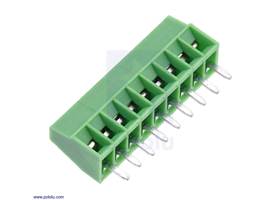 Screw Terminal Block: 9-Pin, 0.1″ Pitch, Side Entry