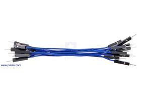 Premium jumper wire 10-pack M-M 3" blue