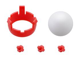 Romi Chassis Ball Caster Kit &#8211; Red.