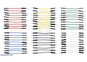 Premium Jumper Wire 60-Piece 6-Color Assortment M-M 2&quot;.