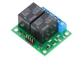 Pololu basic 2-channel SPDT relay carrier with 12 VDC relays (assembled)