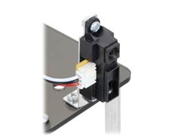 Sharp GP2Y0A21 Distance Sensor mounted using a Bracket for Sharp GP2Y0A02, GP2Y0A21, and GP2Y0A41 Distance Sensors – Perpendicular