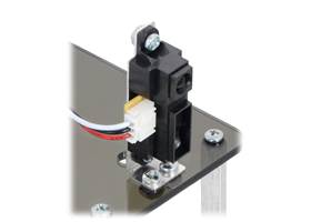 Alternate orientation for mounting a Sharp distance sensor using a Bracket for Sharp GP2Y0A02, GP2Y0A21, and GP2Y0A41 Distance Sensors – Perpendicular