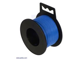 Stranded wire with blue insulation (available in various gauges; 26 AWG spool shown) (1)