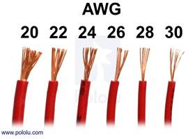 Various gauges of stranded wire with stripped ends