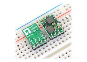 Pololu fixed-output step-up/step-down voltage regulators S10VxFx in a breadboard