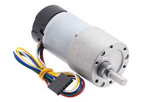 100:1 Metal Gearmotor 37Dx73L mm with 64 CPR Encoder (Helical Pinion).