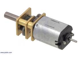 Micro metal gearmotor with extended motor shaft.