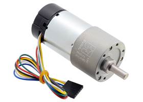 100:1 Metal Gearmotor 37Dx73L mm with 64 CPR Encoder (Helical Pinion).