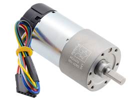 150:1 Metal Gearmotor 37Dx73L mm with 64 CPR Encoder (Helical Pinion).