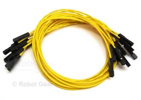 10 pack of yellow jumper wires F-F 