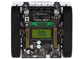 Assembled Zumo 32U4 robot, top view