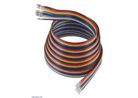 Ribbon Cable with Pre-Crimped Terminals 10-Color F-F 60&quot; (150 cm).