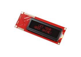 Serial Enabled 16x2 LCD - Red on Black 5V