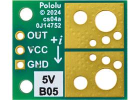 ACS72981LLRATR-050B5 Current Sensor Compact Carrier -50A to +50A, 5V, bottom view.