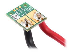 ACS72981 Current Sensor Compact Carrier with wires soldered directly to the board. (1)