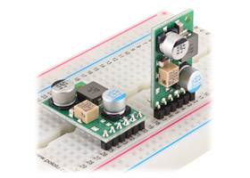 Fine-Adjust Step-Down Voltage Regulator D30V30MAS, assembled on a breadboard.