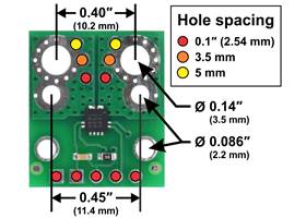 ACS71240 Current Sensor Carrier basic hole dimensions.