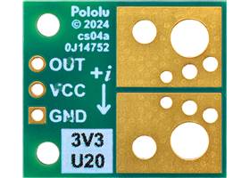 ACS72981ELRATR-200U3 Current Sensor Compact Carrier 0A to 200A, 3.3V, bottom view.