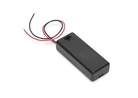 Battery Holder 2xAAA with Cover and Switch